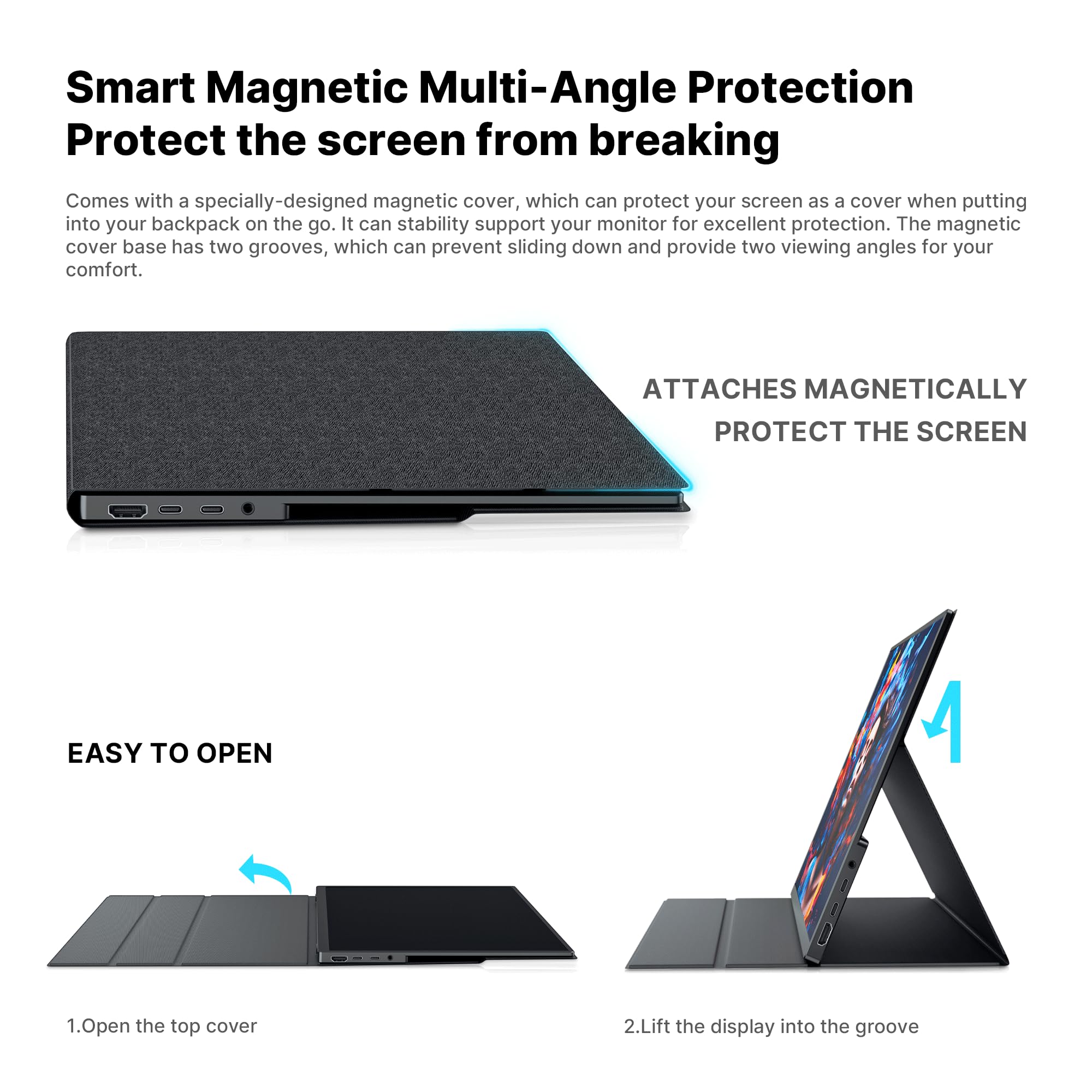Amazon.co.jp: MPモバイルピクセル 16インチ 2.5K 折りたたみ式